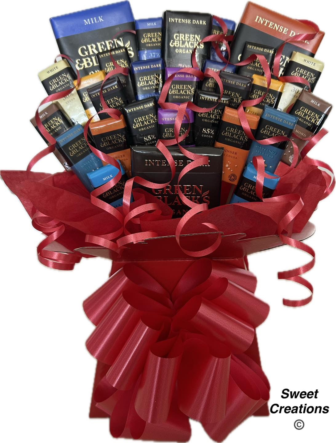 Green and blacks Chocolate Bouquet sweet creations Party gift male birthday present sweet hamper Easter Mother's Day fathers day