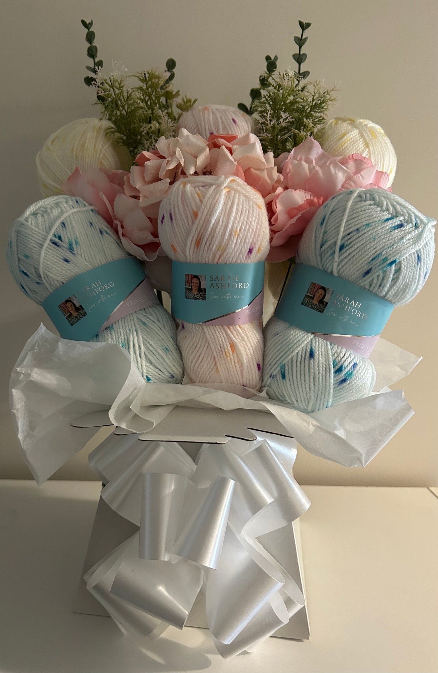 Wool yarn bouquet