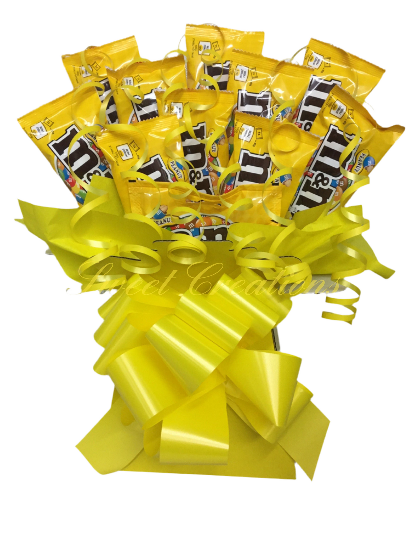 M&M's sweet Bouquet SWEET CREATIONS happy birthday present gift party tablecentre Father's Day Easter male female peanut sweet hamper