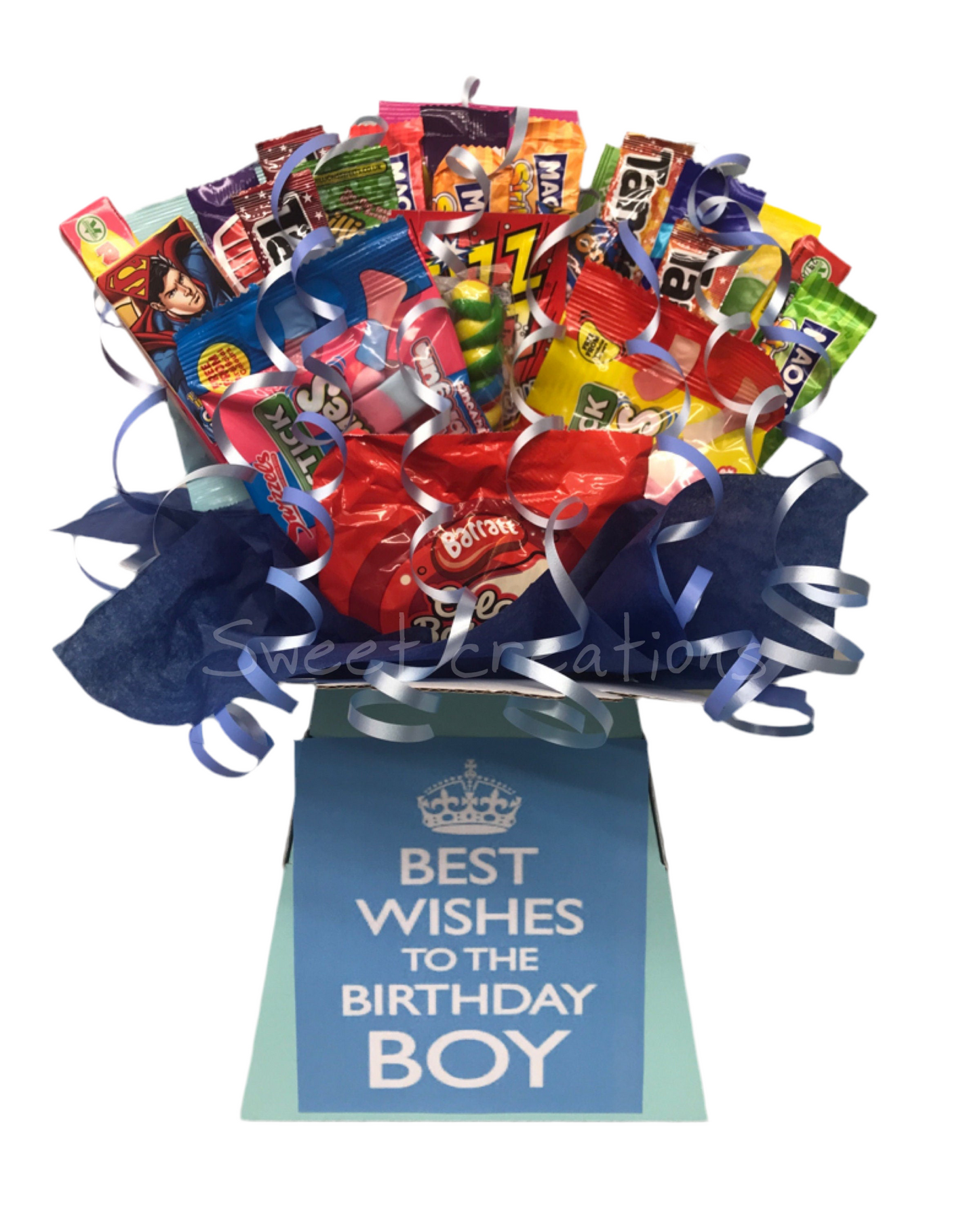 Birthday boy medium sweet bouquet SWEET CREATIONS sweet hamper gift party tablecentre christmas