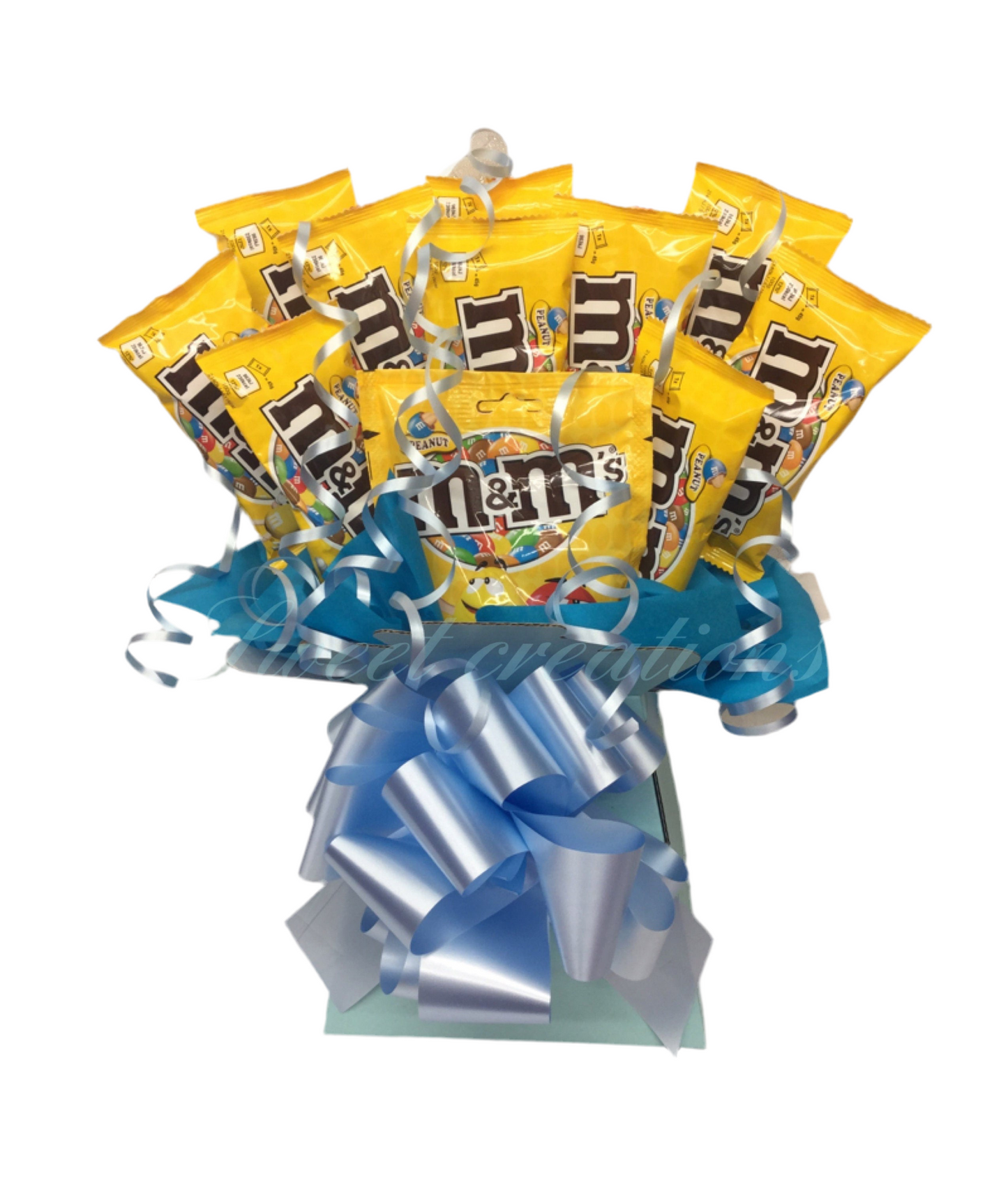 M&M's sweet Bouquet SWEET CREATIONS happy birthday present gift party tablecentre Father's Day Easter male female peanut sweet hamper