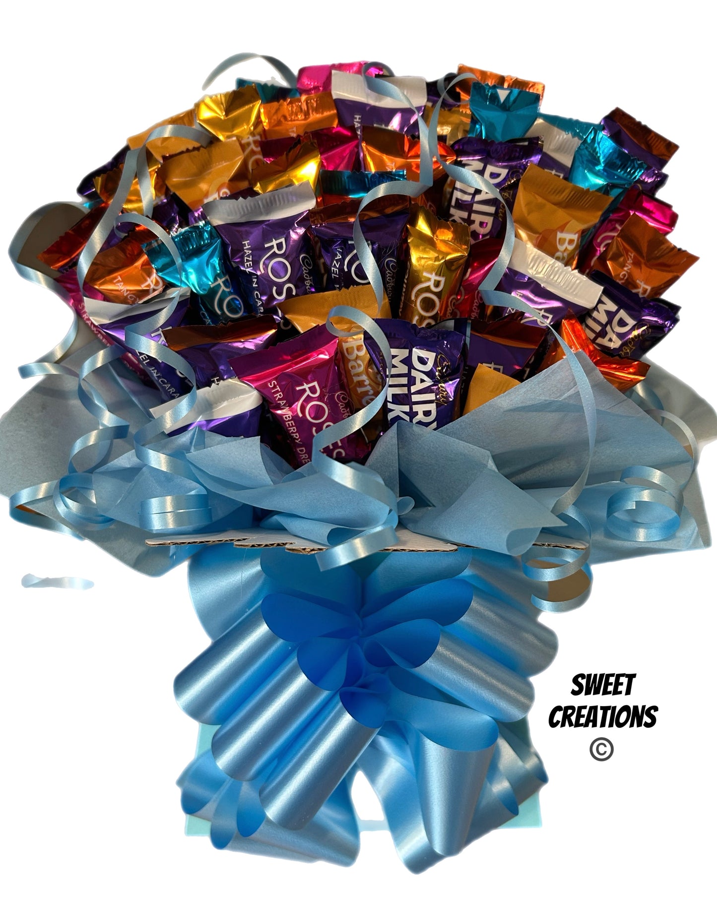Cadbury roses chocolate bouquet SWEET CREATIONS sweet hamper gift party tablecentre teachers gift thank you