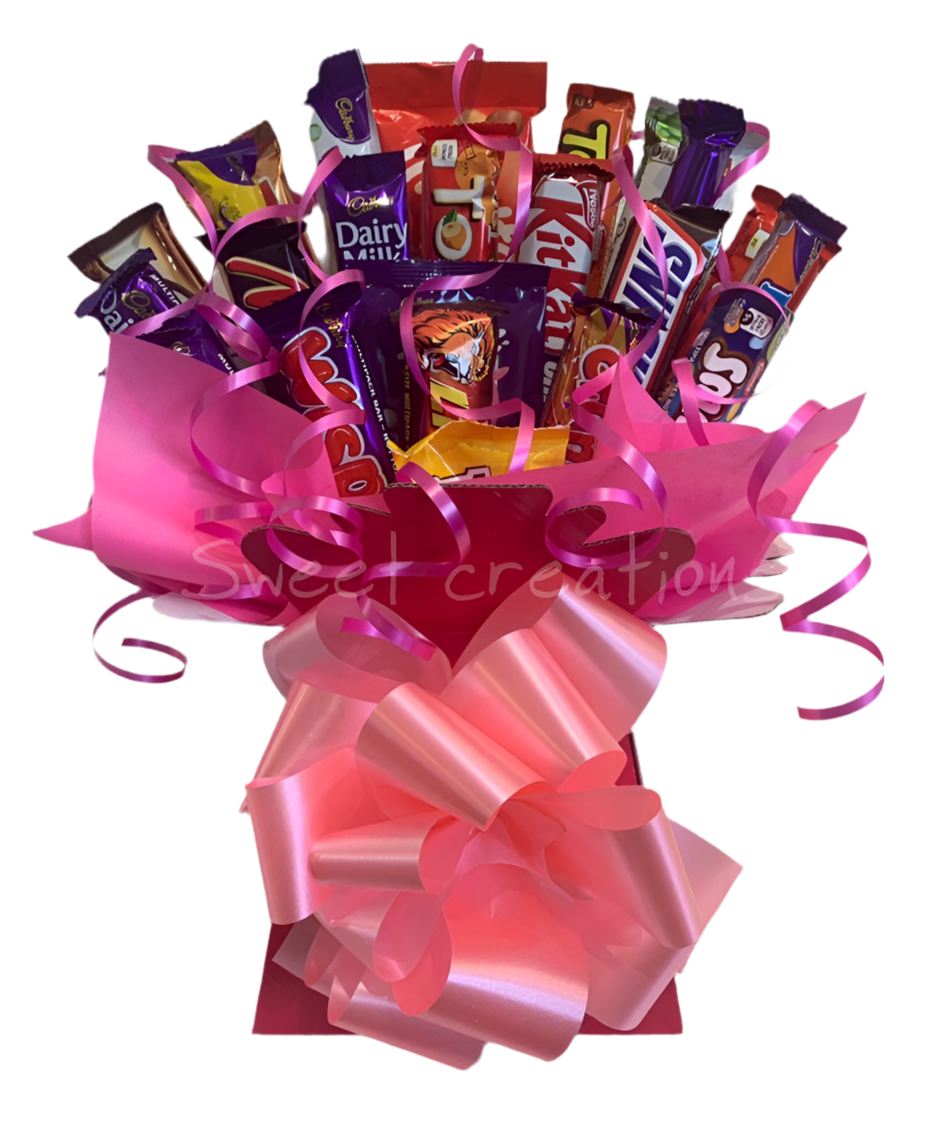 Mixed chocolate Bouquet SWEET CREATIONS happy birthday present gift party tablecentre chocolate sweet hamper Teacher gift thank you
