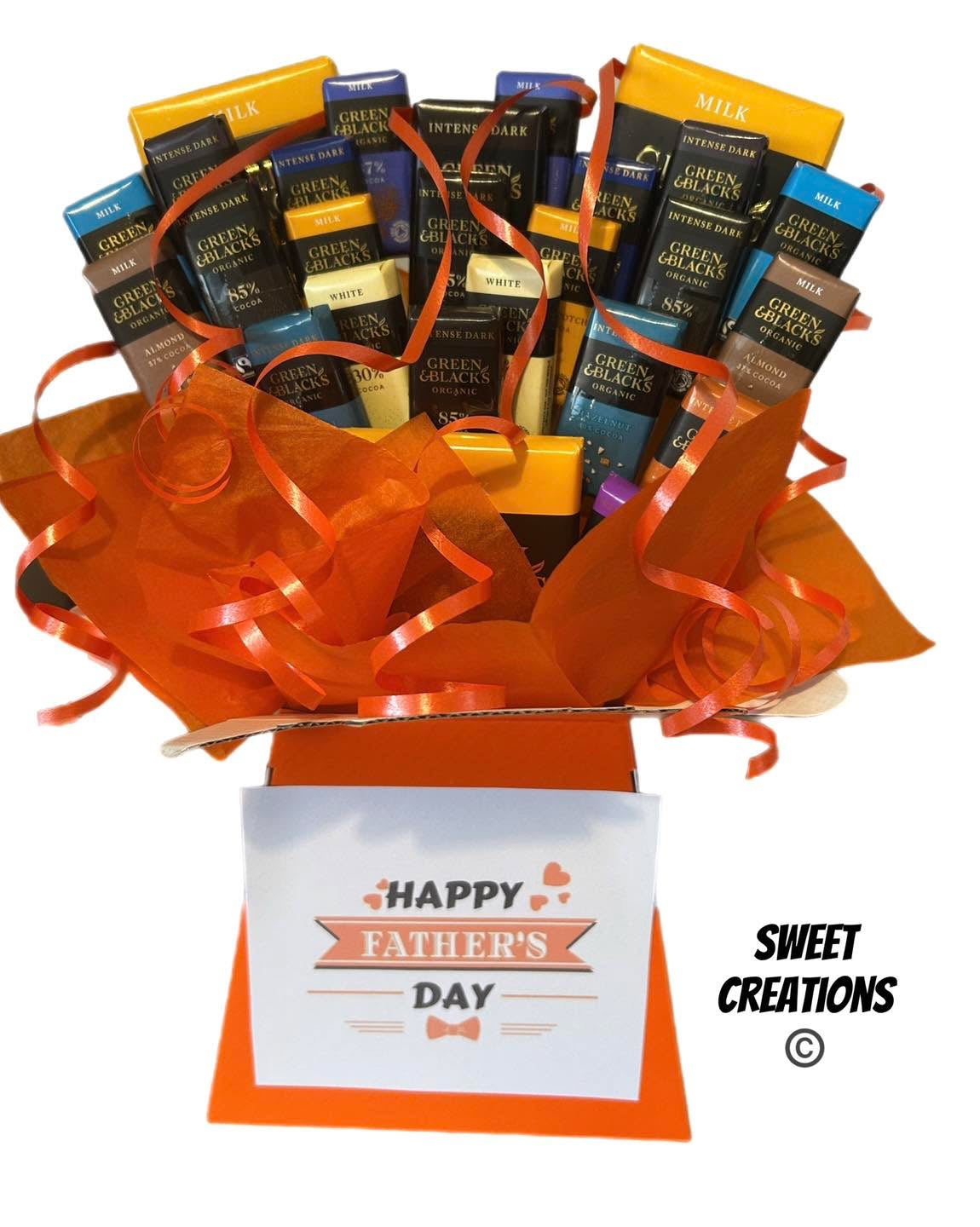 Green and blacks Chocolate Bouquet sweet creations Party gift male birthday present sweet hamper Easter Mother's Day fathers day