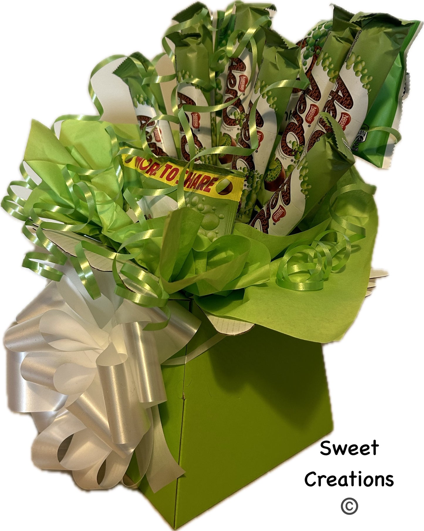 Mint aero chocolate bouquet sweet hamper SWEET CREATIONS christmas party tablecentre aero chocolate birthday