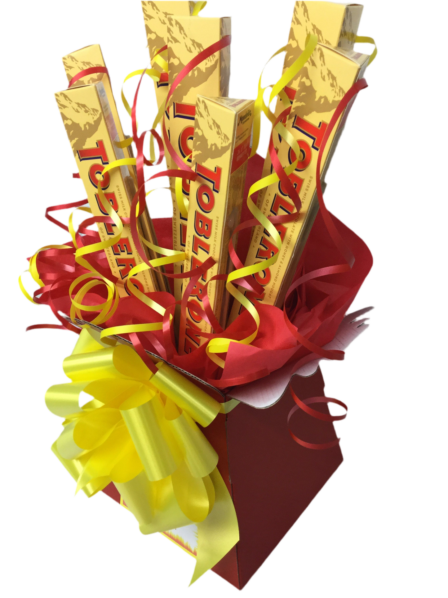 Toblerone chocolate bouquet SWEET CREATIONS sweet hamper gift party tablecentre christmas