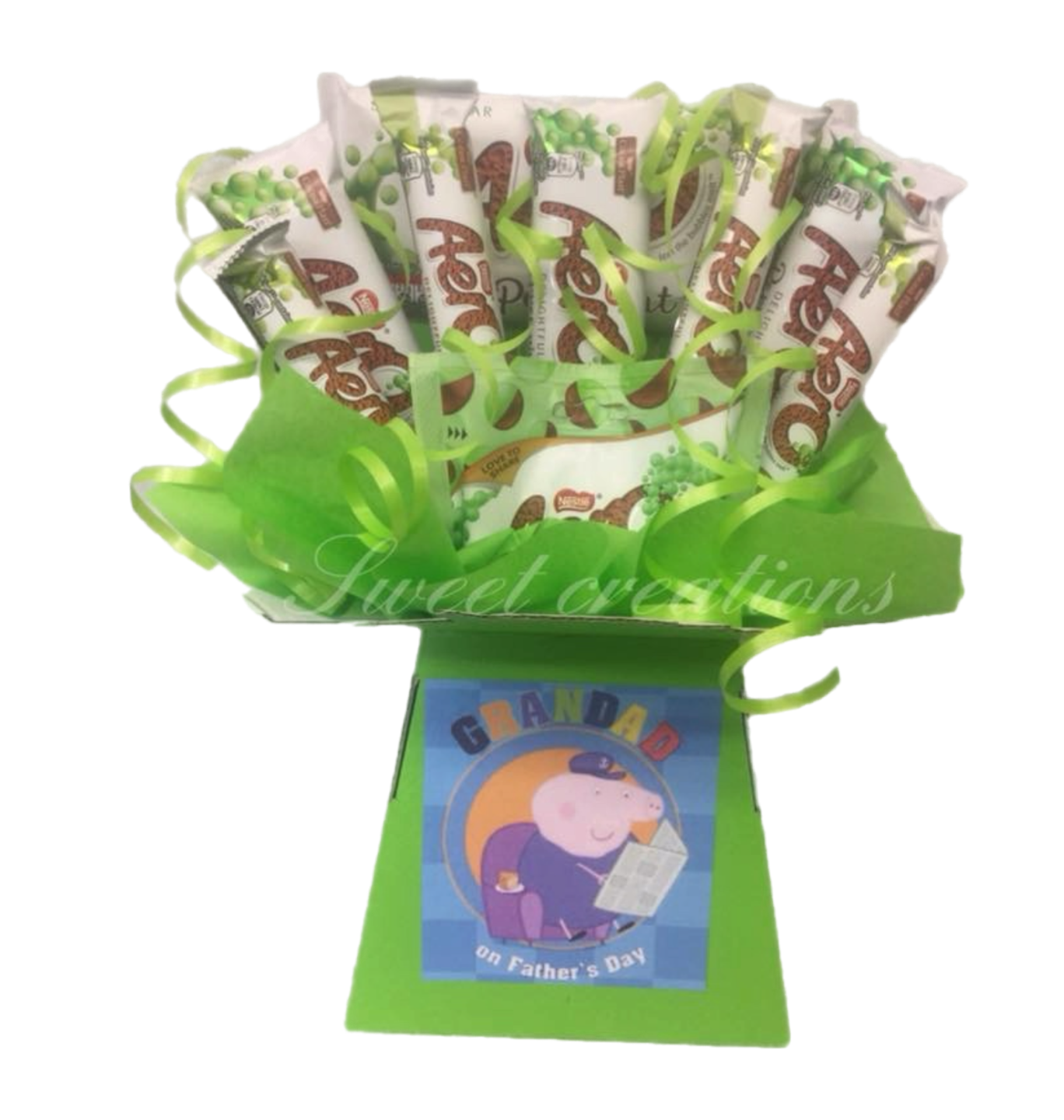 Mint aero chocolate bouquet sweet hamper SWEET CREATIONS christmas party tablecentre aero chocolate birthday
