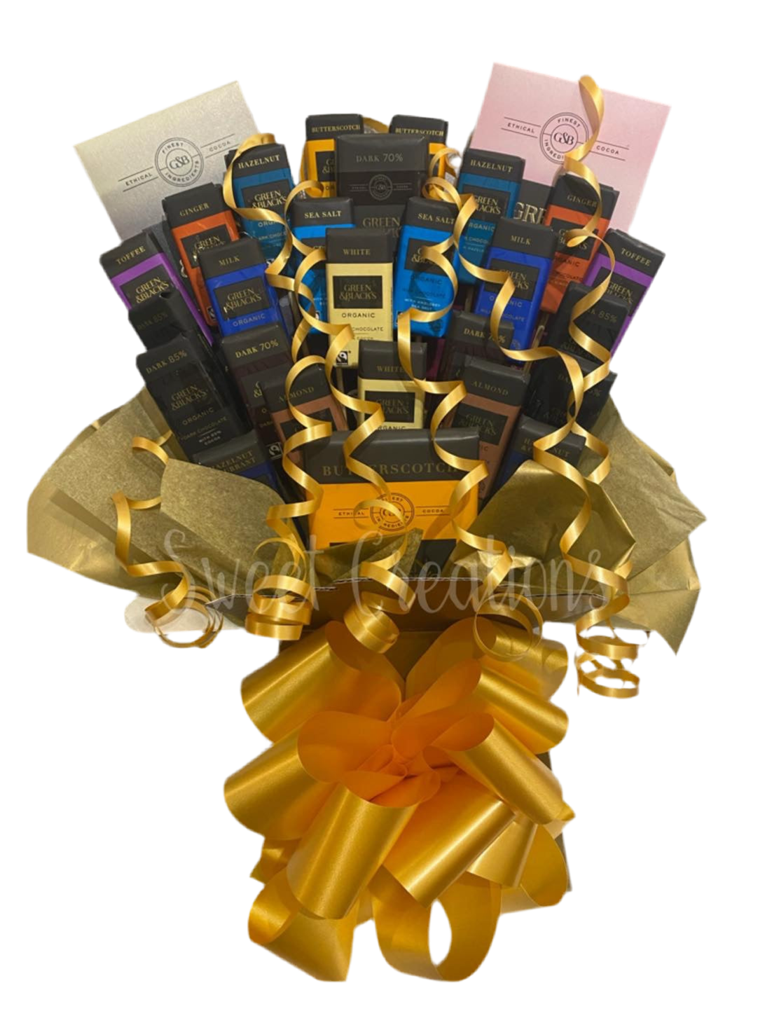 Green and blacks Chocolate Bouquet sweet creations Party gift male birthday present sweet hamper Easter Mother's Day fathers day