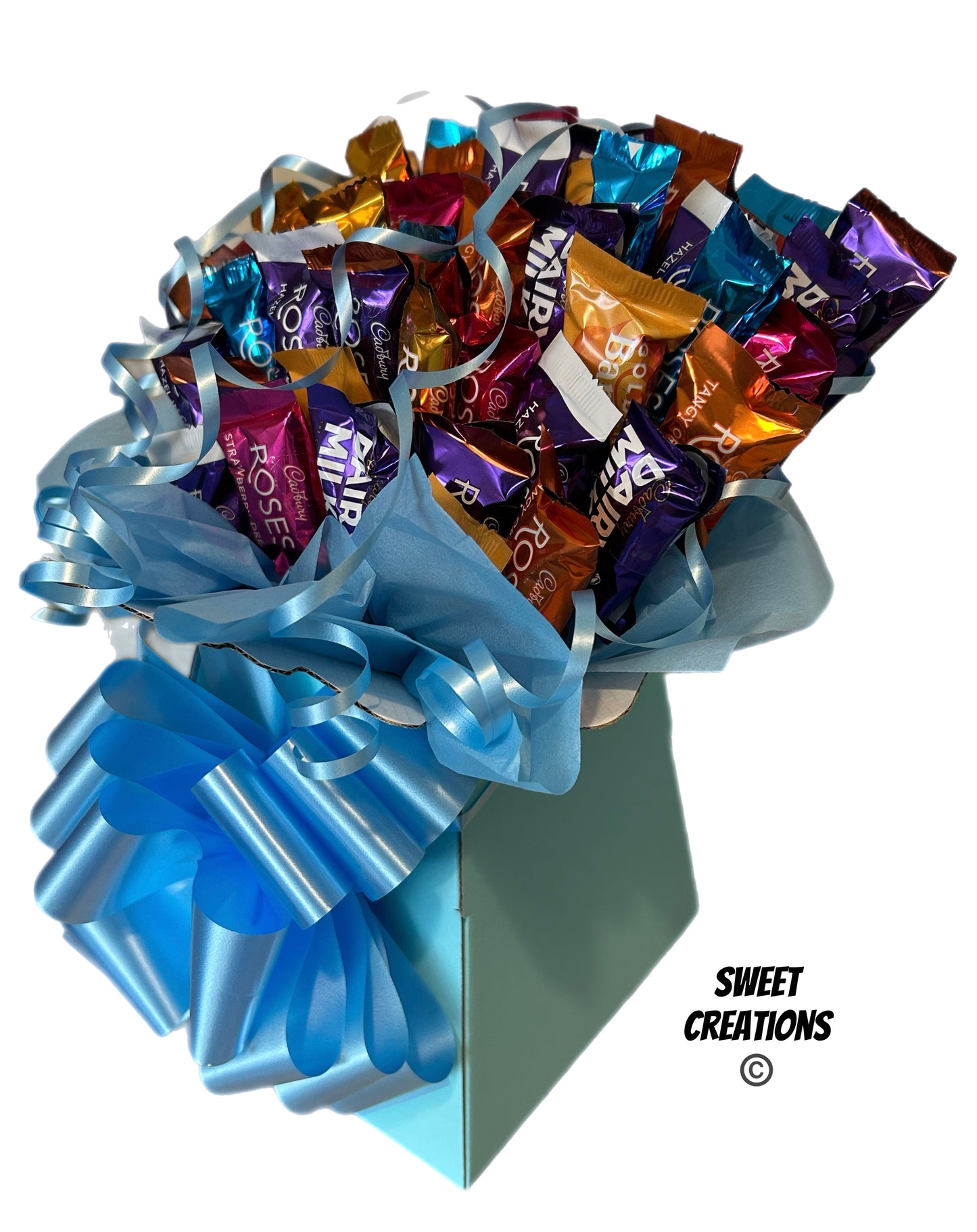 Cadbury roses chocolate bouquet SWEET CREATIONS sweet hamper gift party tablecentre teachers gift thank you