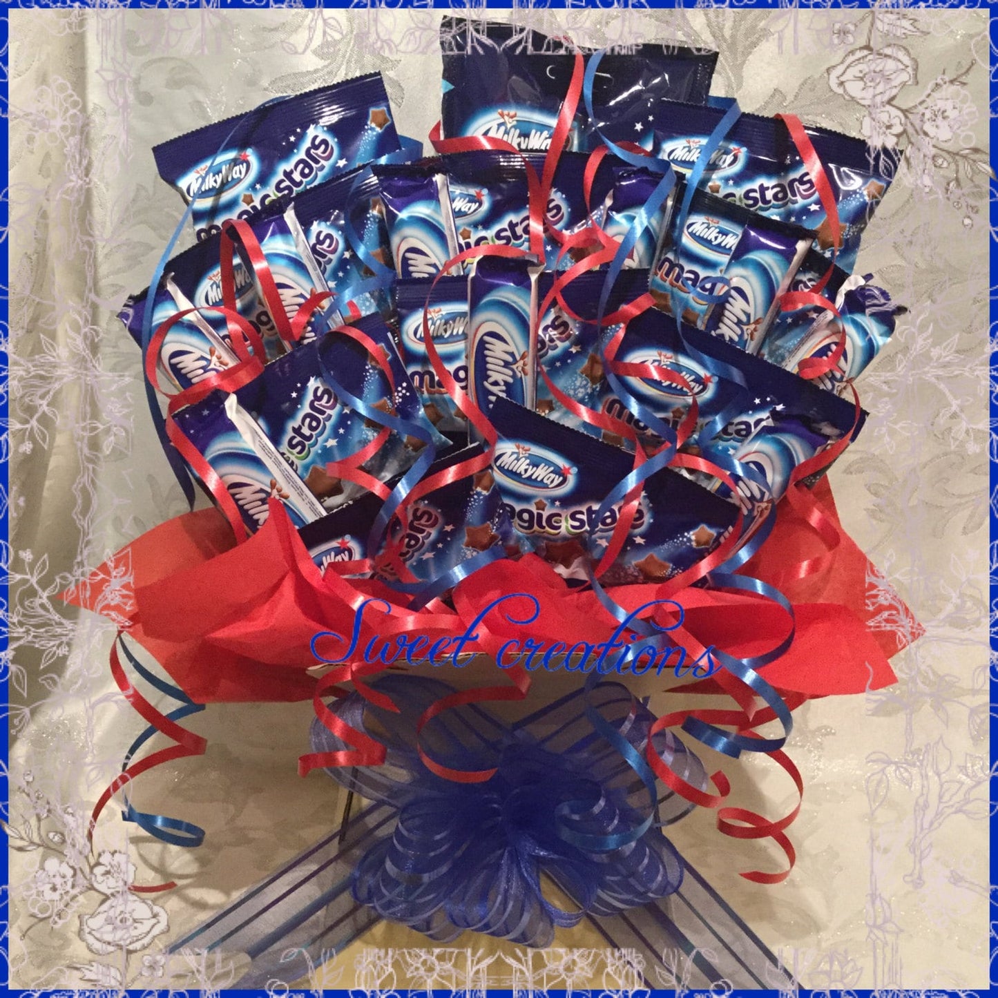 milky way magic stars Chocolate Bouquet SWEET CREATIONS sweet hamper gift party tablecentre christmas