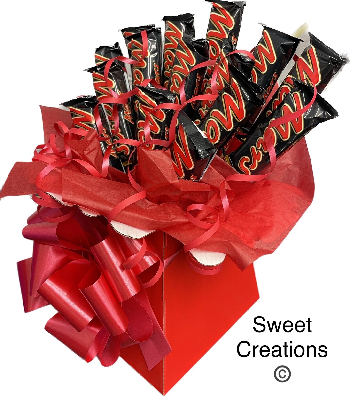 Mars bar Chocolate Bouquet SWEET CREATIONS sweet hamper gift party tablecentre Easter Mother’s Day Father’s Day