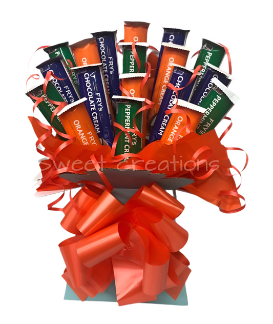 Frys chocolate bouquet SWEET CREATIONS sweet hamper gift party tablecentre mothers day Easter