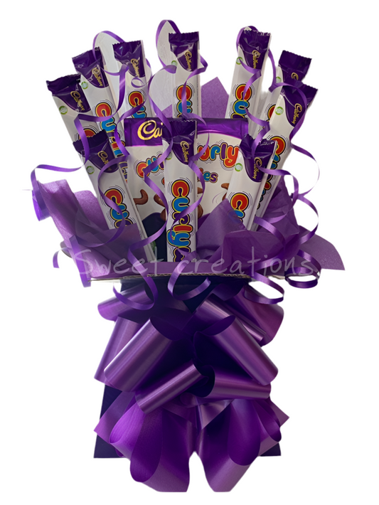 Curly wurly chocolate Bouquet SWEET CREATIONS sweet hamper gift party table centre Easter