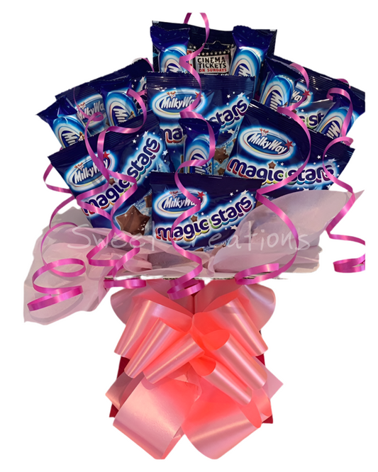 milky way magic stars Chocolate Bouquet SWEET CREATIONS sweet hamper gift party tablecentre christmas