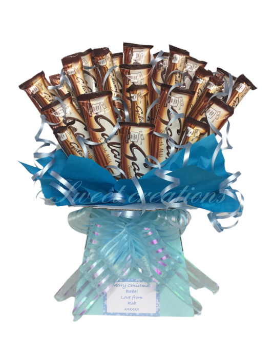galaxy Chocolate Bouquet SWEET CREATIONS Christmas sweet hamper gift party tablecentre christmas