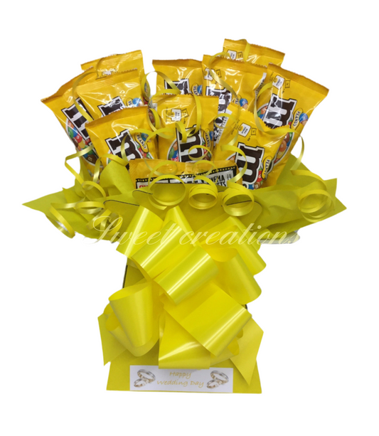 M&M's sweet Bouquet SWEET CREATIONS happy birthday present gift party tablecentre Father's Day Easter  male female peanut sweet hamper