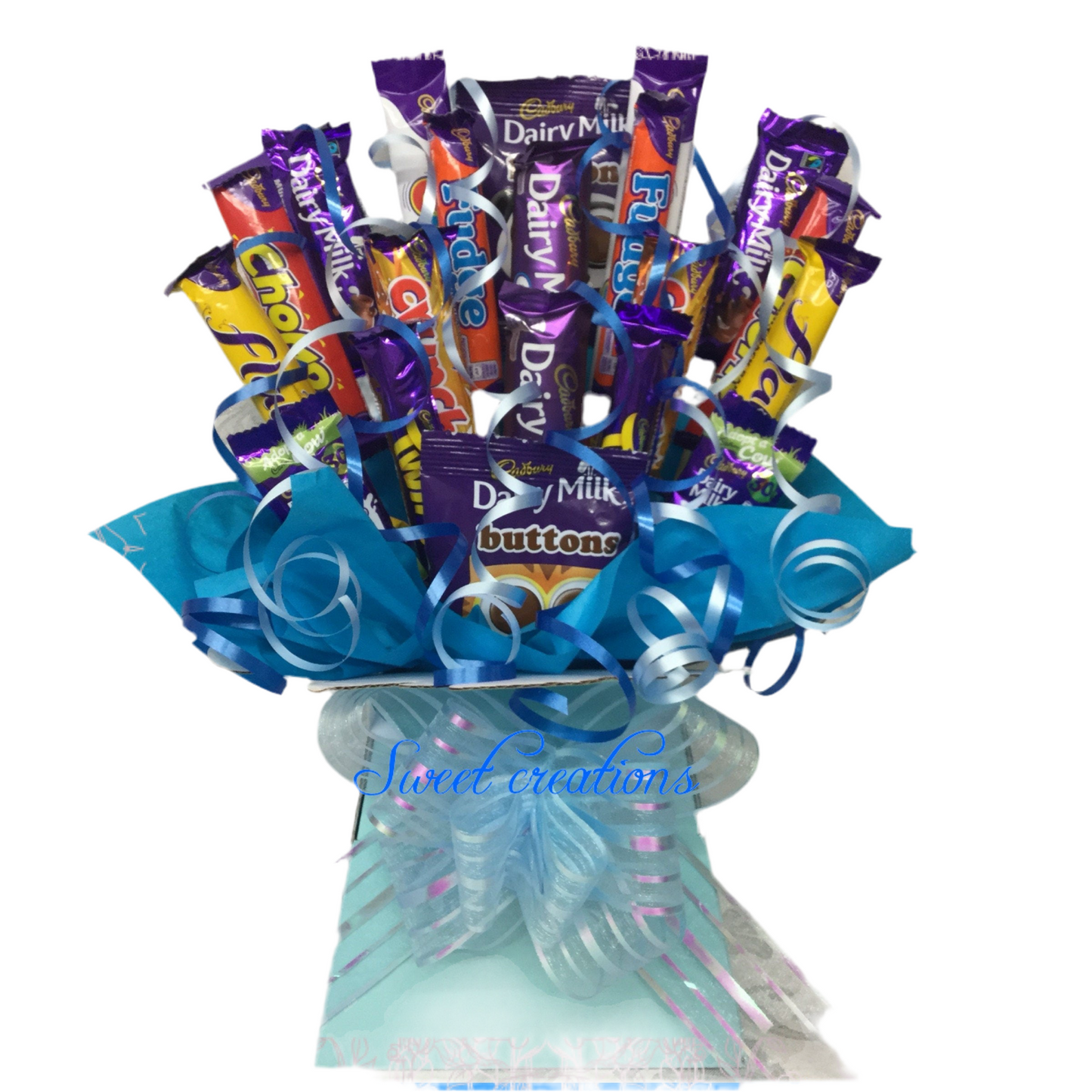 cadbury Chocolate Bouquet sweet creations sweet hamper flake dairy milk fudge buttons Teacher gift thank you