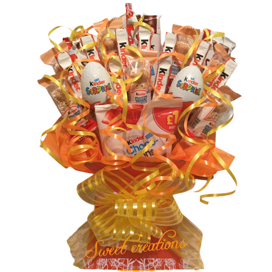Kinder chocolate large bouquet SWEET CREATIONS sweet hamper gift party tablecentre christmas