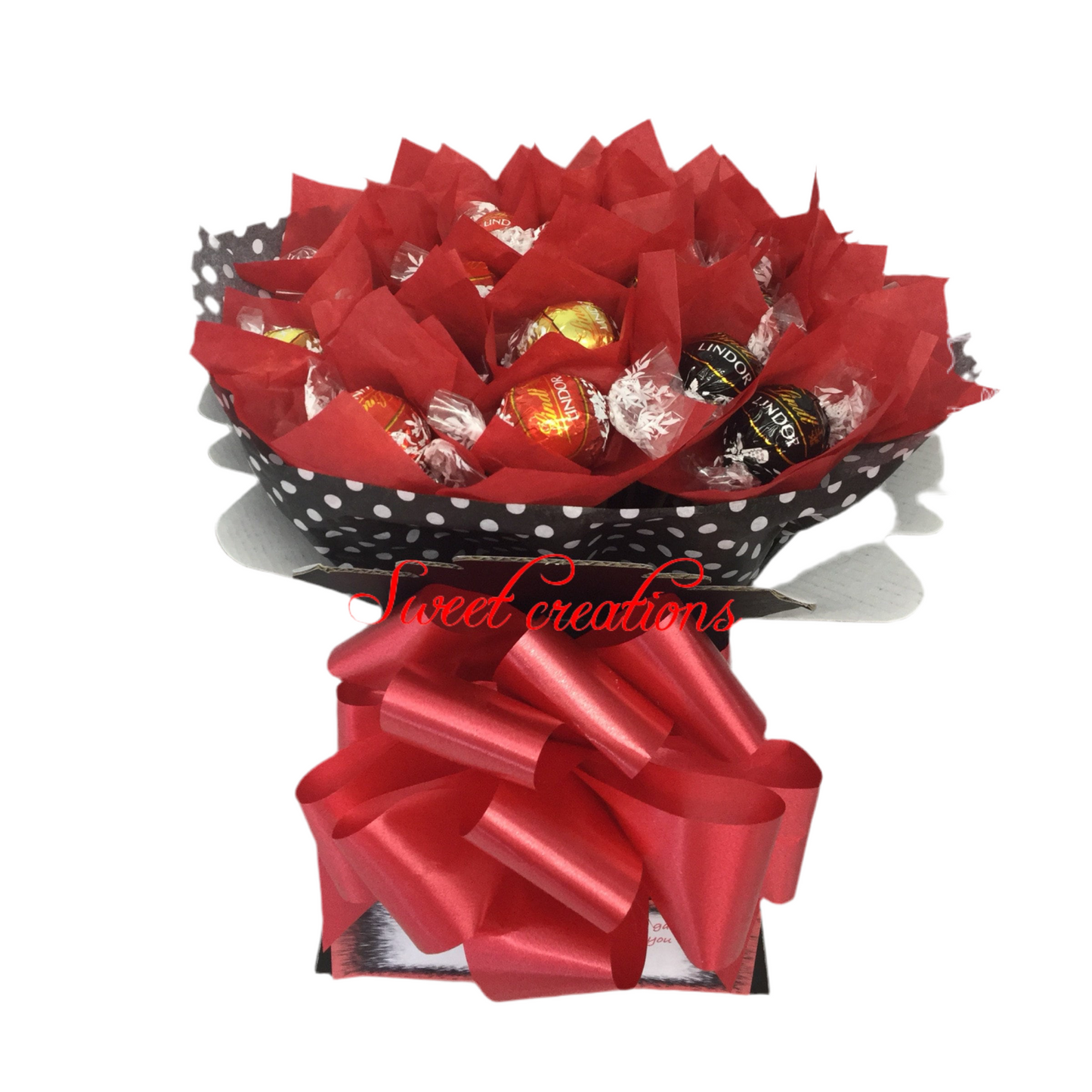 Lindt Lindor chocolate bouquet free postage SWEET CREATIONS sweet hamper gift party tablecentre christmas