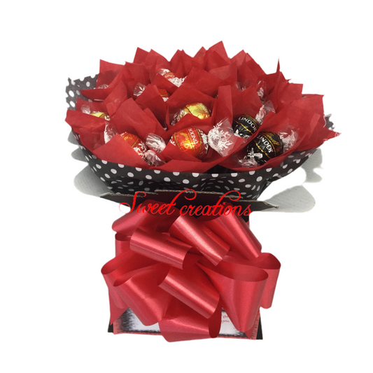 Lindt Lindor chocolate bouquet free postage SWEET CREATIONS sweet hamper gift party tablecentre christmas