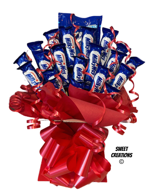 Milkyway Chocolate Bouquet  SWEET CREATIONS sweet hamper gift party tablecentre Valentine’s Day