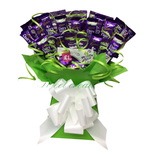 cadbury dairy milk and buttons Chocolate Bouquet sweet creations Christmas party tablecentre sweet hamper children's chocolate gift wedding