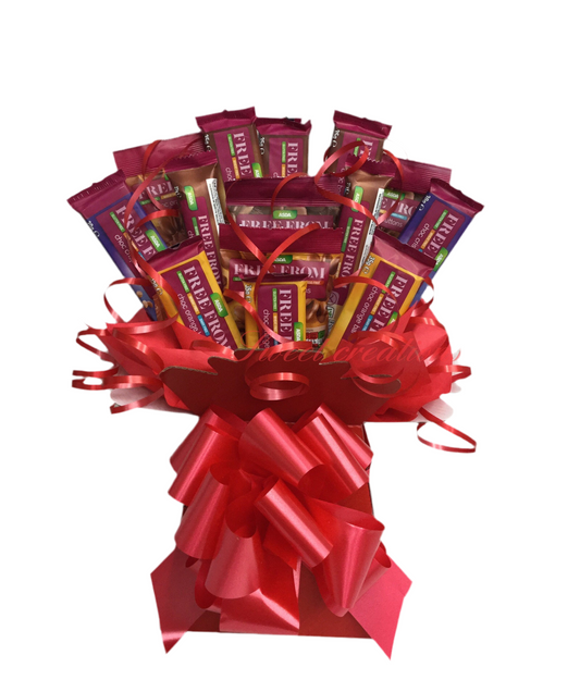 Dairy free gluten free wheat tree vegan chocolate Bouquet sweet creations Christmas party tablecentre birthday children's gift