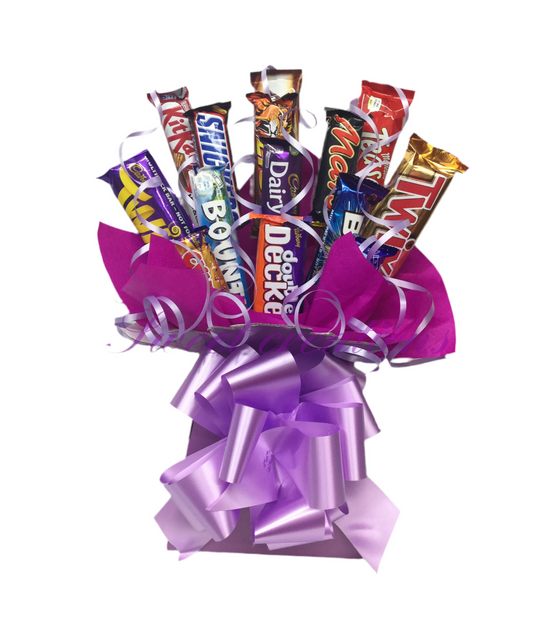 Mixed chocolate large chocolate bouquet sweet creations sweet hamper tablecentre party birthday present Easter Mothers day