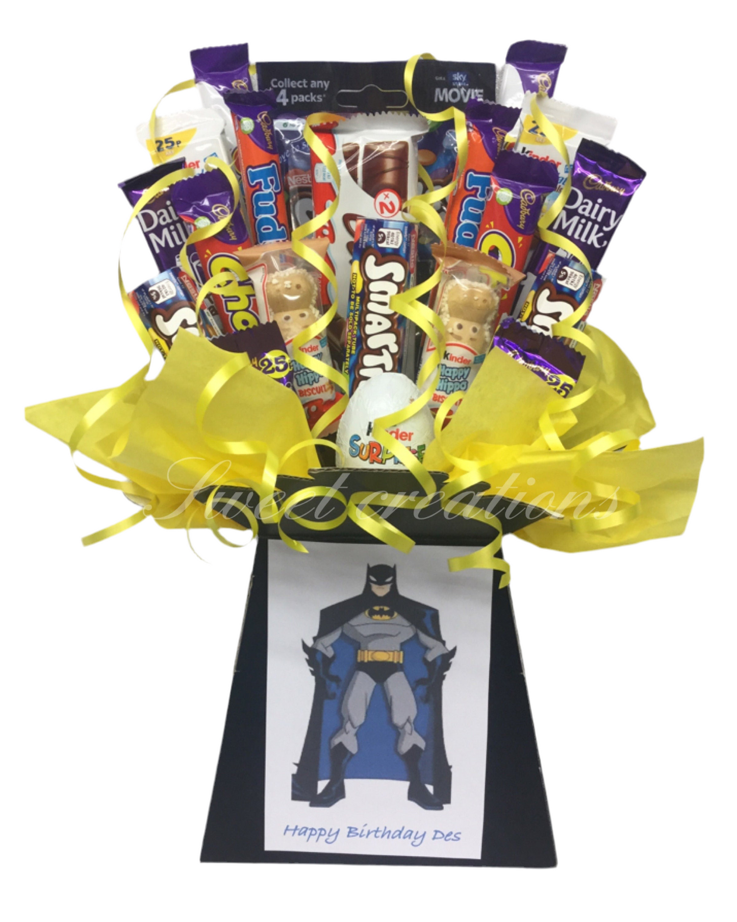 Cadbury chocolate Bouquet SWEET CREATIONS sweet hamper gift party tablecentre