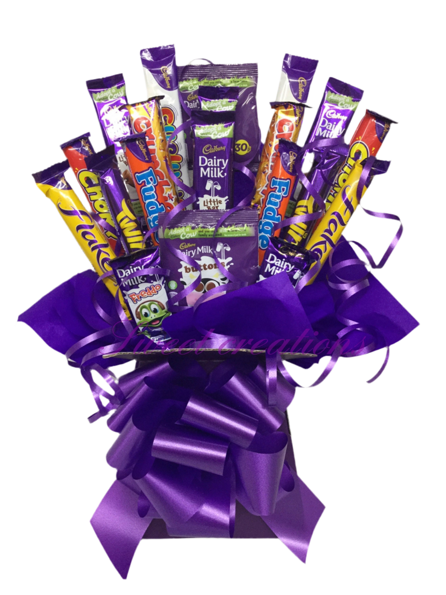 cadbury Chocolate Bouquet sweet creations sweet hamper flake dairy milk fudge buttons Teacher gift thank you