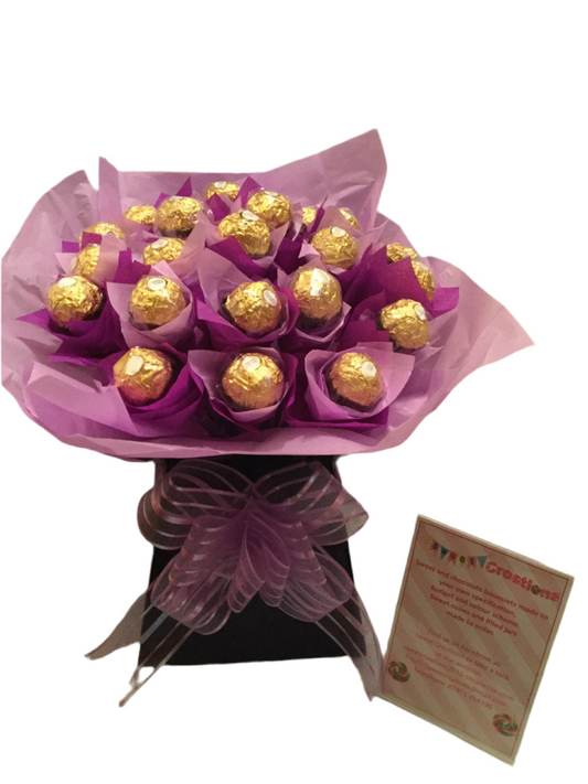 Ferrero rocher chocolate bouquet free postage SWEET CREATIONS sweet hamper gift party tablecentre christmas