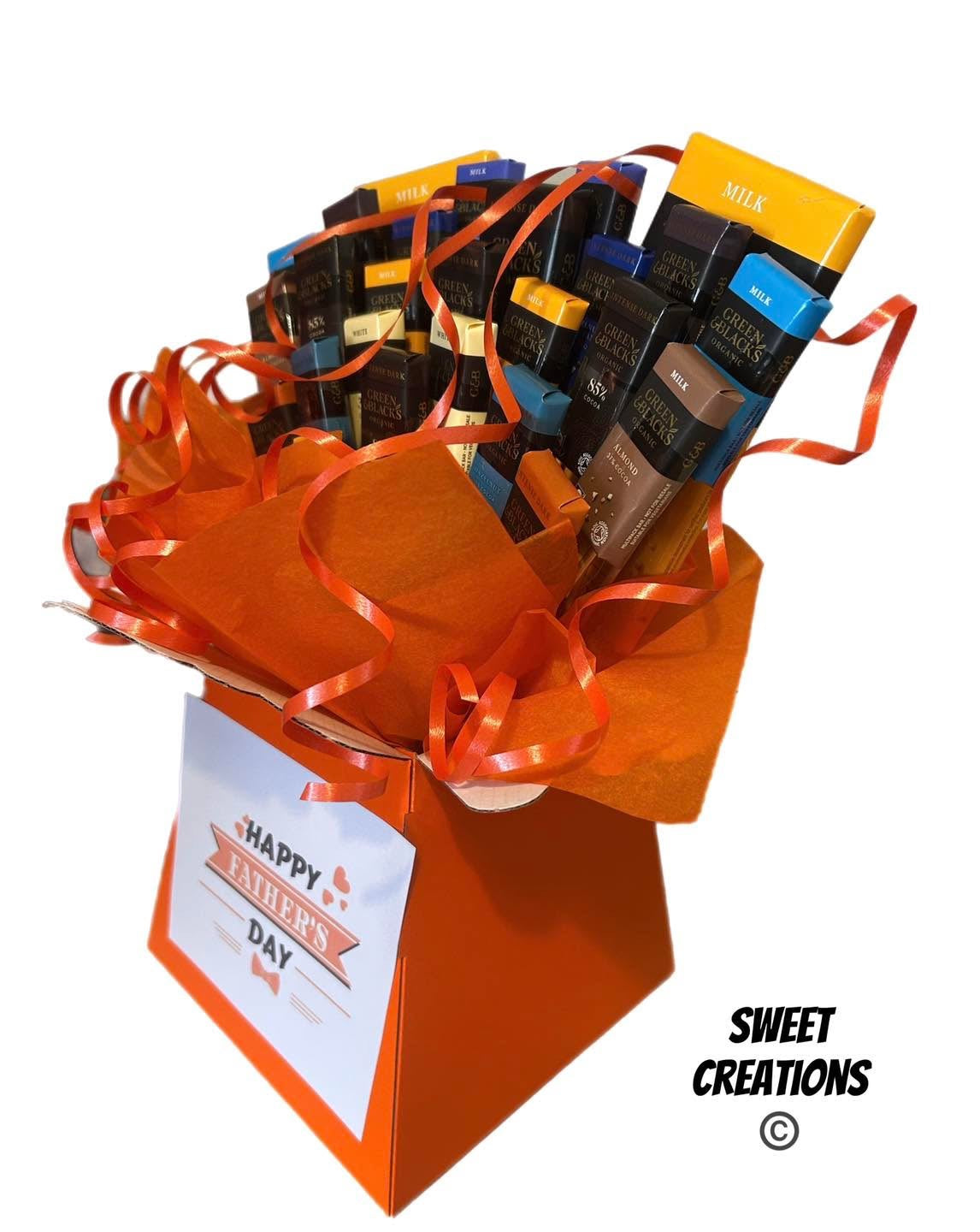 Green and blacks Chocolate Bouquet sweet creations Party gift  male birthday present sweet hamper Easter Mother's Day fathers day