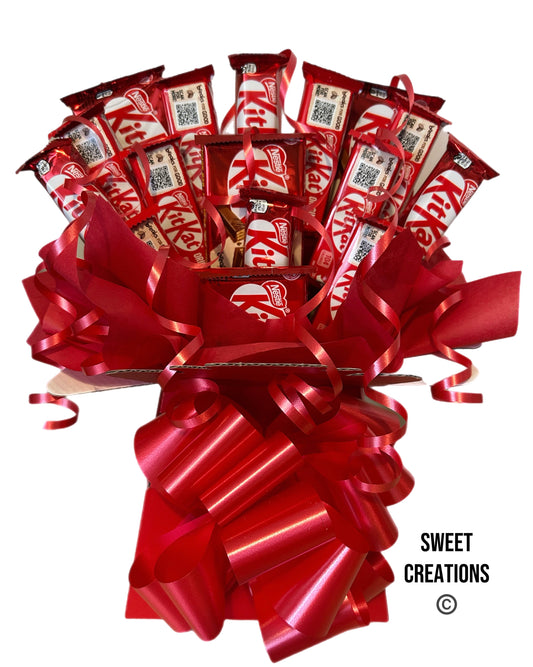 Kit Kat chocolate bouquet SWEET CREATIONS sweet hamper gift party tablecentre christmas