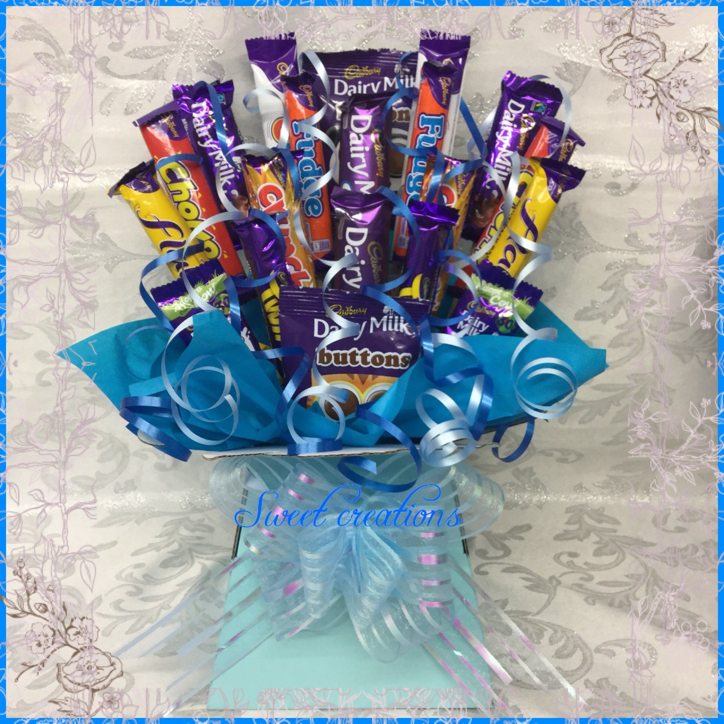 cadbury Chocolate Bouquet sweet creations sweet hamper flake dairy milk fudge buttons Teacher gift thank you