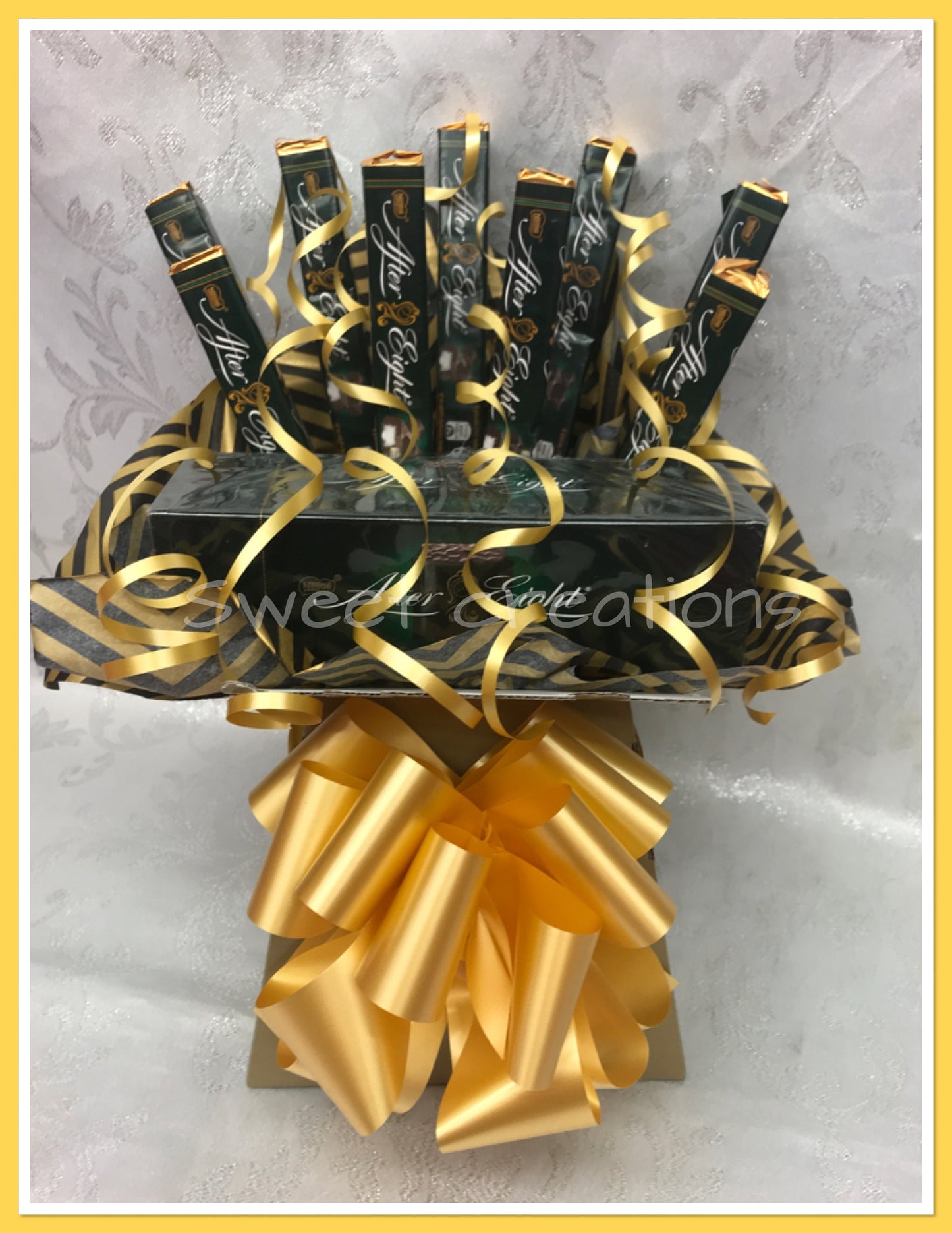 After eights Chocolate Bouquet sweet creations tablecentre sweet hamper Christmas birthday present gift party dark chocolate