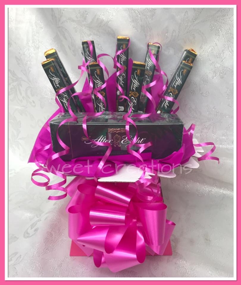 After eights Chocolate Bouquet sweet creations tablecentre sweet hamper Christmas birthday present gift party dark chocolate